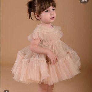 Charming Tan Kids Formal Dress by kid couture brand Raspberry Plum